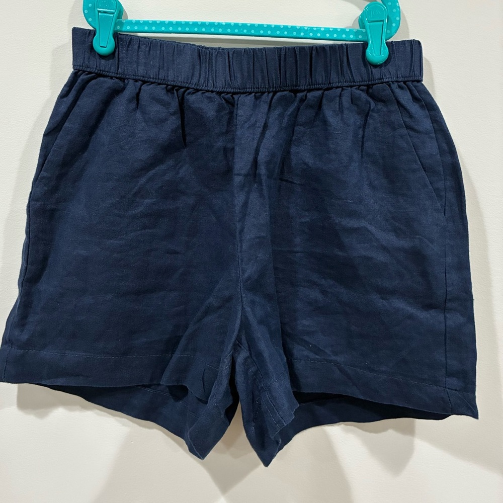 Philosophy Republic Navy Blue Linen Shorts XS